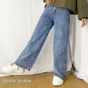 Celana Kulot Jeans Wanita Highwaist Premium