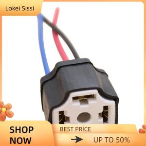 Lokei H4 9003สายไฟเซรามิกในรถยนต์หัวหลอดไฟปลั๊กซ็อกเก็ตควบคุมโคมไฟ