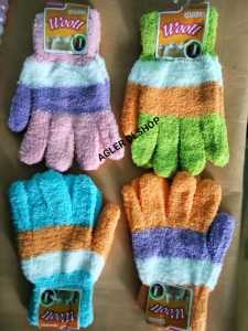 {promo 1 pasang}sarung tangan wool motif belang multiwarna bahan tebal harga grosir