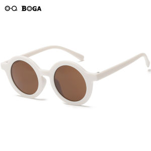 OQ BOGA 10 warna kanak-kanak bingkai bulat Anti UV kanak-kanak cermin mata hitam kanak-kanak perlindungan mata luar penuh Rim Sun Glasses