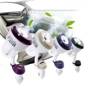 Nanun Car Humidifier & Aromatherapy 3 in 1 Diffuser With Dual USB Charger Port/Pelembap Pembersih Kereta