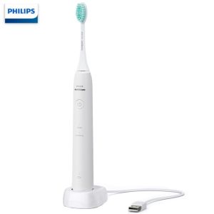 Bàn chải đánh răng điện nhãn hiệu Philips HX2421 pin NiMH thời sử dụng 42 phút tương đương với 14 ngày sử dụng