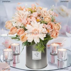 [COD] jiameitan 1PC Artificial Rose Flowers Wedding Home Bedroom Decor Bridal Bouquet Garden Silk Dahlia Hydrangeas Vase For Board Outdoors