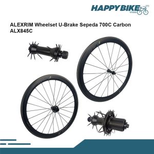 ALEXRIM Wheelset Sepeda Balap Road Bike Carbon U-Brake 700c ALX845C