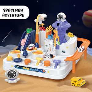 Mainan Anak Rel Spaceman Adventure Dilengkapi Dengan 4 Mobil