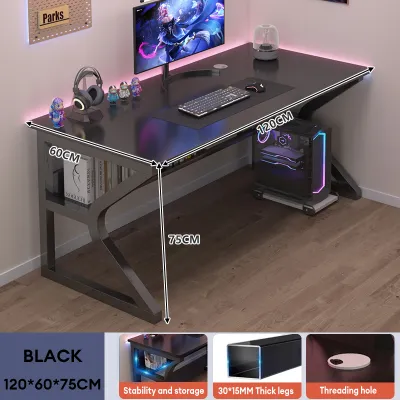 Global Computer Table For Desktop Gaming Table with Sstorage Rack Office Desk Study Table heavy duty 80/100/120/140/160CM
