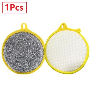 CPY Double Side Dishwashing Sponge Powerful Reusable Cleaning Tool Hang to Dry Cleaning Kitchen Tool