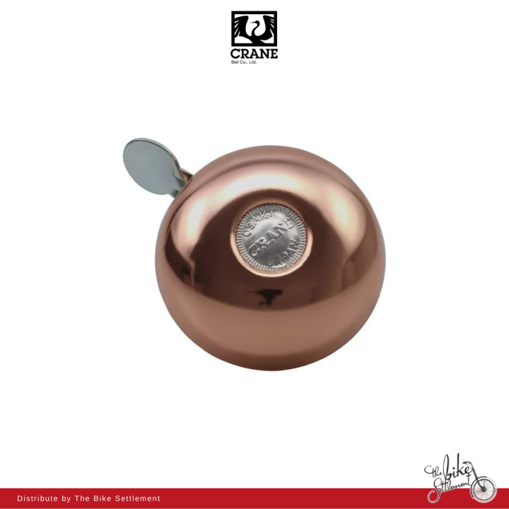 Crane Riten S-1 Bicycle Bell Made in Japan for City Bikes, Cruisers