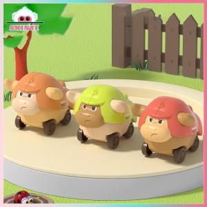 Skinye [Ready Stock] Kawayi Cute Press To Go Car Toys For Toddlers Baby Mini Animal Race Cars Infant Play Vehicle Push Go Friction Bull Toys For 18 24 Month