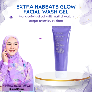 OZZASKIN SABUN MUKA Habbats Facial Wash Gel Skincare Oki Setiana Dewi Ekspoliasi Natural Membersihkan Sel Kulit Wati 100 ml