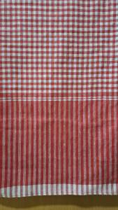 ผ้าขาวม้าลายตัดสีขาวแดง ผ้าขาวม้าไทยเย็บขอบสองรอบทั้งสี่ด้านผืนใหญ่พิเศษขนาด 90x150 ชม. ผ้าฝ้ายเนื้อดี สีไม่ตก ซักง่าย แห้งไว #ผ้าขาวม้า