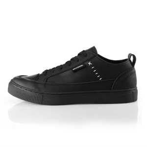 NAZ DIVO - Sepatu Sneakers Pria Kasual Traveling Hitam NZL28 SolDijahit Sepatu Kets Kerja Pria LOKAL