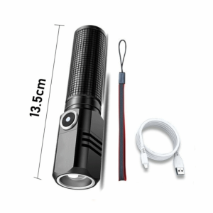 SJJL Siêu sáng Đèn pin LED mini mạnh mẽ 10000LM 3 chế độ Đèn làm việc khẩn cấp Đa chức năng Có thể sạc lại Đèn pin USB Đi bộ đường dài