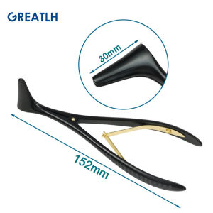 14cm/15.2cm Nose Mirror Ear Canal Dilator Nasal Expander Nasal Speculum Forceps Nose Pliers Black Handle