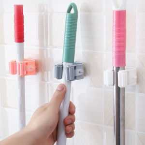 Gantungan Sapu dan Pel Penjepit Gagang Sapu & Alat Pel Mop Broom Holder Tempel