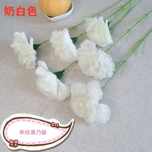Single Carnation Artificial Flowers Handmade Wedding Celebration Home Decoration Vase Leaves Leaf Fake Flower Bunga Carnation Hiasan Jamuan Raya Ramadan Perkahwinan Kahwin Hari Ibu Guru Daun Tumbuhan Bekas Pasu Bunga Palsu Feast Party Festival  仿真康乃馨