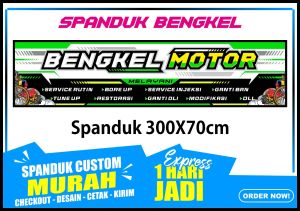 Spanduk BENGKEL Banner BENGKEL Ukuran 300x70cm COD / Spanduk BENGKEL Banner BENGKEL Ukuran 300x70cm COD
