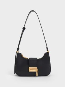 Túi C N K Đeo Vai Dáng Thuyền Khoá Mới 2 Màu Ontop Size 21cm (Auth Tuồn)