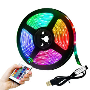 LED Lights Strips 5V USB 3key 24KEY IR Control RGB SMD2835 DC 5V 0.512345M Flexible Lamp Tape Diode TV Background Lighting
