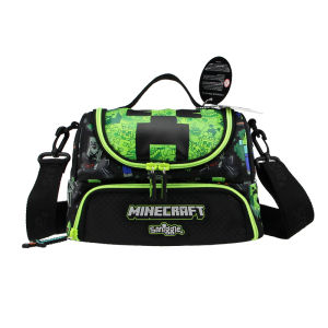 lunch bag boy cool Minecraft crossbody bag bento bag handheld outdoor fruit lunch box bag bag 9 inches