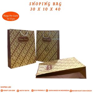 Paper Bag Large Batik Shopping Bag Large Kraft (Isi 12 Pcs-SHIPBG-LB)