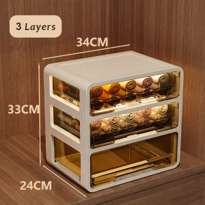 JustLiving Household Drawer Type Underwear Storage Box Multi-layer Dividing Storage Box Wardrobe Storage Box Underwear Bra Sock Finishing Box Multifunctional Sorting Box Plastic Wardrobe Drawer Rack