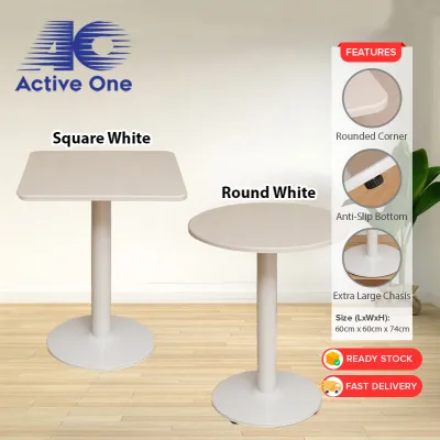 ACTIVEONE 60cm Round/Square Coffee Table Simple Balcony Dining Table Bar Office Discussion Table - Fulfilled by ACTIVEONE