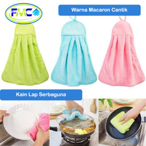 Lap Tangan Microfiber Gantung Wastafel Dapur Murah Kain Handuk Serap Air Hand Wash Lembut Praktis
