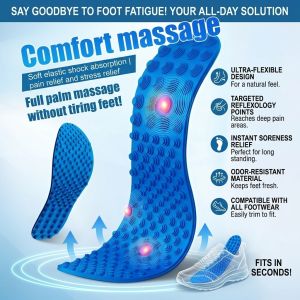 Pebble Massage Insoles Acupressure Foot Pads Relieves Foot Pain Improves Circulation Mens Health Shoe Insoles
