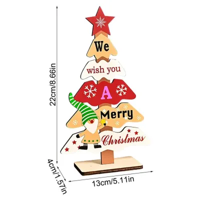 Mini Wooden Christmas Tree Ornaments Rustic Table Decor Centerpieces Tabletop Decor Exquisite Desktop Christmas Tree Standing Christmas Tree