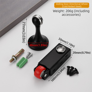 YUBAGUANB Smooth Rolling Door Stop Pulley Silent Anti Sagging Fixed Roller Pulley Roller High Wear Resistant Furniture Wheels Residential Use