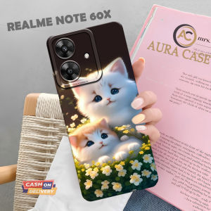 Case Hp Realme Note 60X 2025 Motif Kucing Lucu Softcase silicon Lentur - Skin / Casing Handpone - Aksesoris Ponsel - Fashion Case - HONTINGA - JOLERA - JOYOLA - CASEHUB
