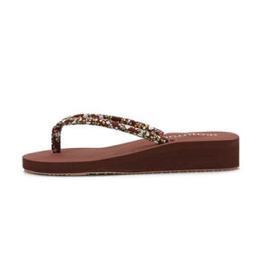 [Free Shipping] New Style WomenS Summer Flip-Flops Flat-Soled Non-Slip Simple Wedge-Heeled Fashionable Suitable For Outdoor Wear At The Seaside And Beach