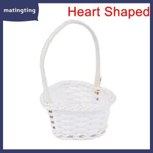 matingting 1pcs tay dệt mini nhựa dệt lưu trữ vải Giỏ Mây Trà Dã Ngoại Túi