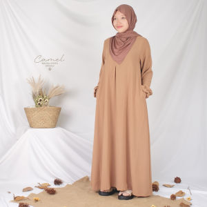 SAWVA | WAHDA Casual Long Dress Daily CAMEL