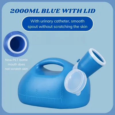 2000ml Portable Urinal Pee Bottle Adult With Pipe Hospital Male Potty Travel Urine Car Urination Pee Outdoor Toilet Camping