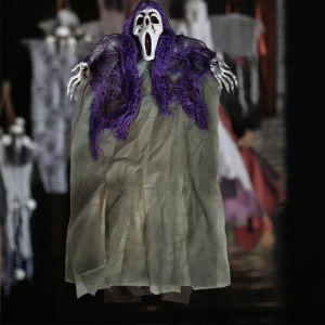 Local BETOP 1Pc Creepy Skeleton Face Hanging Ghost 2025 Halloween Decoration Horror Haunted House Halloween Props Supplies