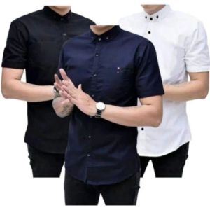 PAKET 3PCS CUMA 70 RIBU KEMEJA POLOS LENGAN PENDEK