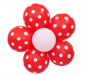 SET Balon Bunga Dirgahayu Kemerdekaan Aksesoris Dekorasi 17 Agustus Merah Putih Polkadot