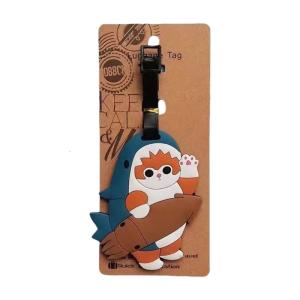 Nhãn hành lý đáng yêu cho du lịch nhãn Vali phụ kiện du lịch phim hoạt hình cá mập mèo nhãn hành lý