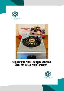 Kompor Gas Niko / Kompor Gas Niko 1 Tungku Stainles Steel NK 100A Terlaris!!
