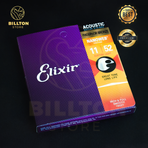 [ 1 SET ] Senar Gitar Akustik Elixir Anti Karat Premium Quality / Elixir Guitar Strings Nanoweb Polyweb  80/20 Bronze Phospor Bronze Coating