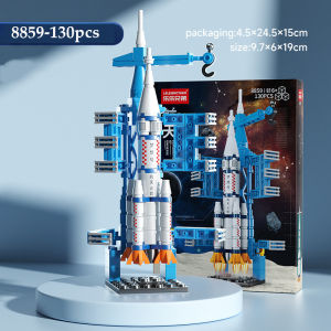 Mainan Balok Susun Nano Block Brick Rocket Kotak Pesawat Ulang-alik Peluncuran Roket 3D Puzzle
