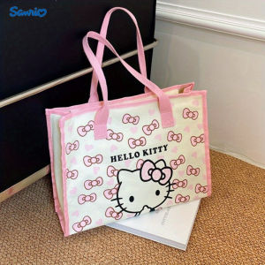 ZEEMIN Halloween Christmas Sanrio Hello Kitt Single Shoulder Tote Bag Women Upgrade Zipper Style Reticule Bag Kawaii Convenient Shopping Fashion Tote Bags