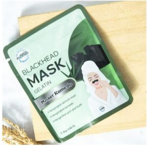 Masker Wajah Pengangkat Komedo 40gr Masker Hitam Arang Gelatin | N203R Blackhead Mask Remover