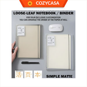 【COZYCASA】A4/B5/A5 Loose Leaf Binder Document File/Clips/Notebook 60pcs Refill Paper