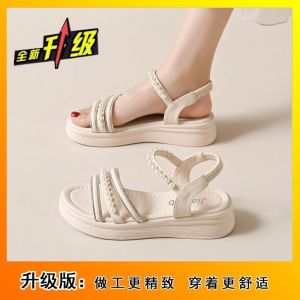 [Free Shipping] WomenS Summer Sandals With A Single-Strap Design Perfect For Pairing With Skirts 2026 New Style Comfortable And Soft-Soled Suitable For Women Roman Style