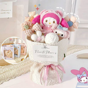 Sanrio Kuromi Cinnamoroll MyMelody Pompompurin Anime Gadis Lucu Mainan Ulang Tahun Valentine Hadiah Kelulusan Kawaii Plush Doll Bouquet