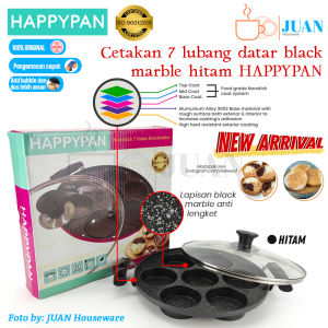 HAPPY PAN Cetakan martabak mini 7 lubang white marble series anti lengket turquoise