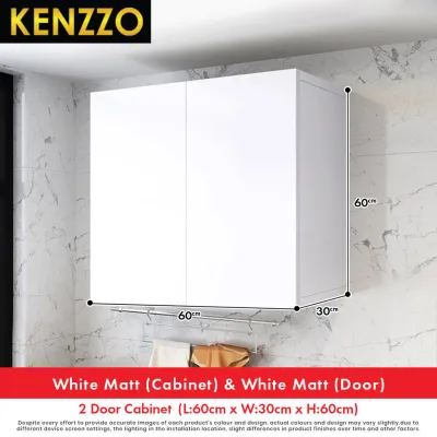 KENZZO ตู้ครัว ตู้ติดผนังห้องครัว ตู้ลอยเก็บของ High Gloss Wall kitchen cabinet (สีดำ/สีแดง/สีขาว)
